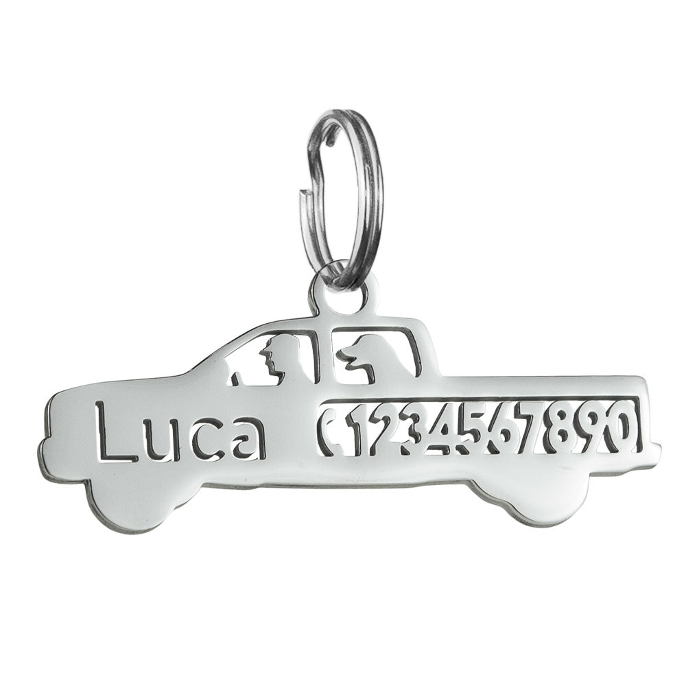 Pickup-truck-shape-dog-tag