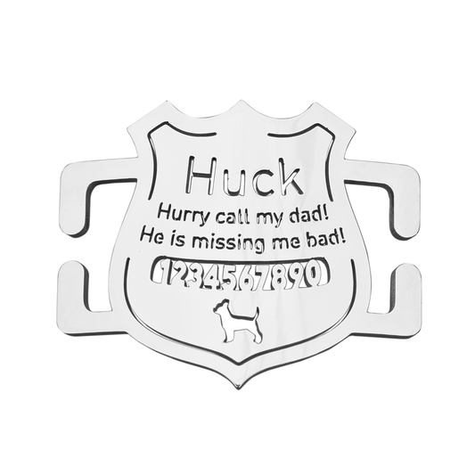 Police-Badge-Slide-On-Pet-ID-Tag-white-background